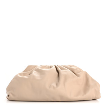 BOTTEGA VENETA Smooth Butter Calf The Pouch Oversized Clutch Plaster