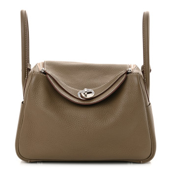 HERMES Taurillon Clemence Lindy 26 Etoupe