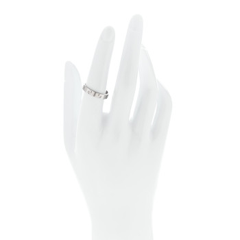 CARTIER 18K White Gold 3.5mm LOVE Wedding Band Ring 54 7