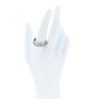 DAVID YURMAN Sterling Silver 9mm Chevron Band Ring 63 10.5