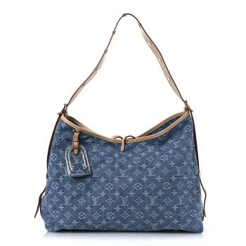 LOUIS VUITTON Monogram Denim CarryAll MM Blue