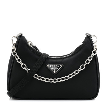 PRADA Tessuto Nylon Mini Re-Edition 2000 Shoulder Bag Black
