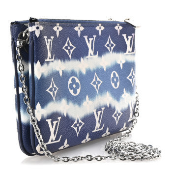 LOUIS VUITTON Monogram Giant Escale Double Zip Pochette Blue