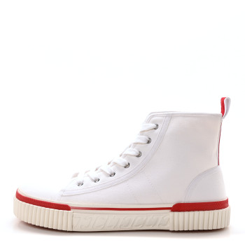 CHRISTIAN LOUBOUTIN Olona Canvas Mens Pedro Flat Sneakers 43.5 White