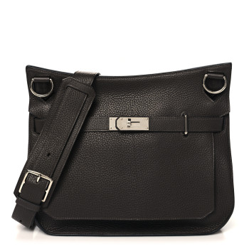 HERMES Taurillon Clemence Jypsiere 34 Chocolate