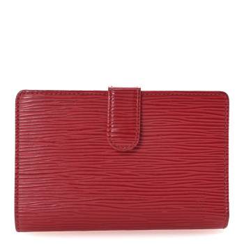 LOUIS VUITTON Epi French Purse Wallet Castillan Red