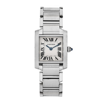 CARTIER Stainless Steel 20mm Tank Francaise Quartz Watch