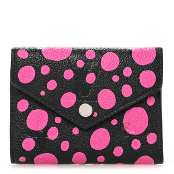 LOUIS VUITTON LV X YK Empreinte Monogram Victorine Wallet Black Fuchsia
