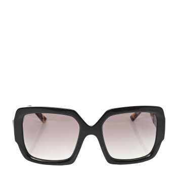 PRADA Oversized Monochrome Sunglasses SPR 21X Black Tortoise