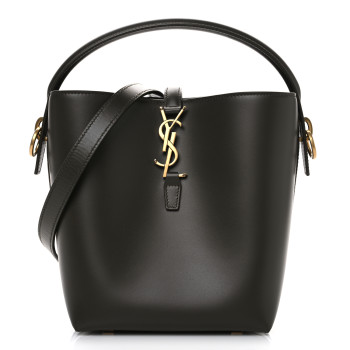 SAINT LAURENT Shiny Calfskin Le 37 Bucket Bag Deep Musk