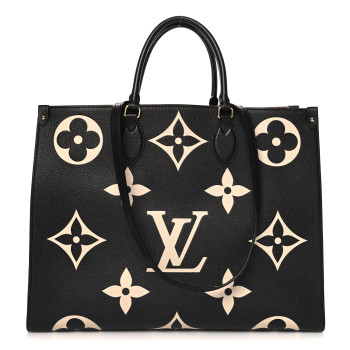 LOUIS VUITTON Empreinte Monogram Giant Onthego GM Black Beige