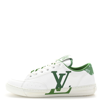 LOUIS VUITTON Calfskin Charlie Mens Sneakers 9 White Green