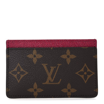 LOUIS VUITTON Monogram Card Holder Fuchsia