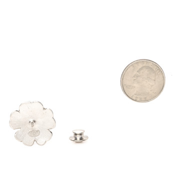 CHANEL Enamel CC Camellia Brooch Pin Black