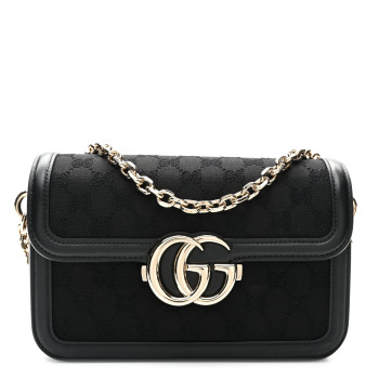GUCCI Monogram Go Small Shoulder Bag Black