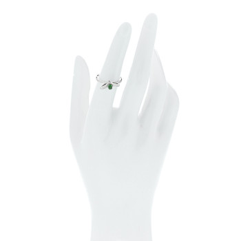 TIFFANY Platinum Diamond Tsavorite Paper Flowers Firefly Ring 52 6