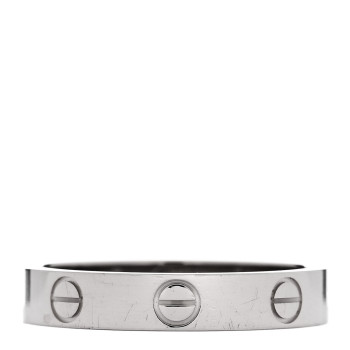 CARTIER 18K White Gold 3.5mm LOVE Wedding Band Ring 54 7