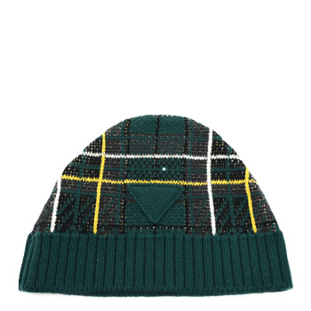 PRADA Wool Cashmere Beanie Hat M Smeraldo