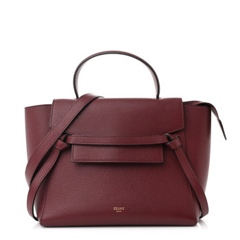 CELINE Grained Calfskin Micro Belt Bag Plum