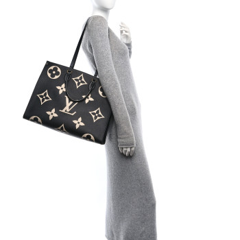 LOUIS VUITTON Empreinte Monogram Giant Onthego GM Black Beige