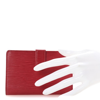 LOUIS VUITTON Epi French Purse Wallet Castillan Red