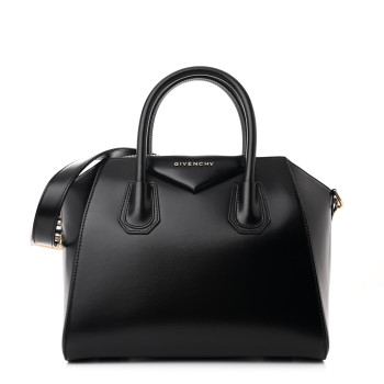 GIVENCHY Shiny Lord Calfskin Small Antigona Black
