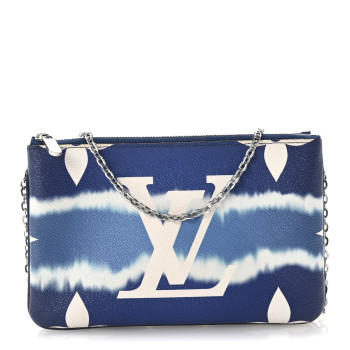 LOUIS VUITTON Monogram Giant Escale Double Zip Pochette Blue