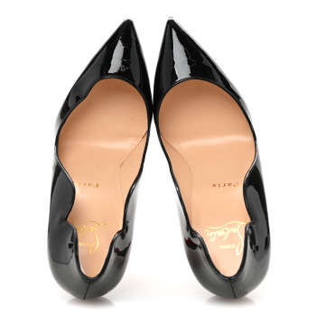 CHRISTIAN LOUBOUTIN Patent Hot Chick 100 Pumps 37 Black