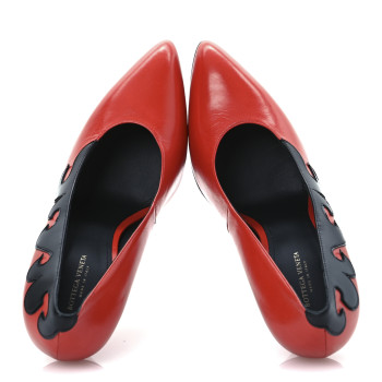 BOTTEGA VENETA Nappa Scarpa Flame Pumps 39 Poppy Black