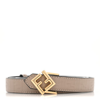FENDI Vitello Grace Cruise 20mm FF Diamonds Belt 90 Black Dove