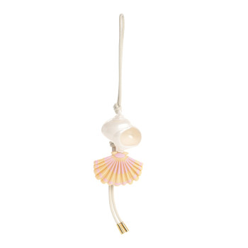 LOEWE Foam Rubber Maruja Mallo Seashell Bag Charm Key Holder White Pink