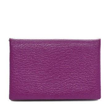 HERMES Chevre Mysore Calvi Card Case Anemone