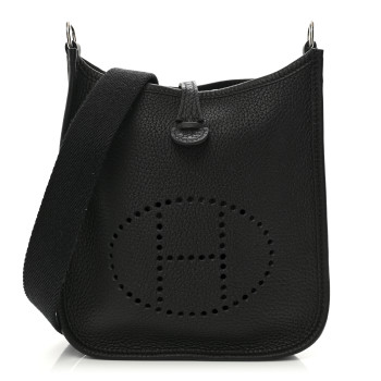 HERMES Taurillon Clemence Evelyne TPM Black