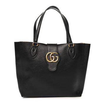 GUCCI New Sakai Calfskin Lux Small Dahlia Tote Black