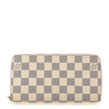 LOUIS VUITTON Damier Azur Zippy Wallet Rose Ballerine