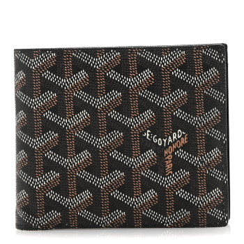GOYARD Goyardine Saint Florentin Bi-Fold Wallet Black Yellow