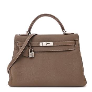 HERMES Togo Kelly Retourne 32 Etoupe