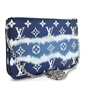 LOUIS VUITTON Monogram Giant Escale Double Zip Pochette Blue