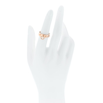 HERMES 18K Rose Gold PM Collier De Chien Ring 52 6