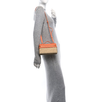 LORO PIANA Wicker Calfskin L19 Extra Pocket Pouch Sun Kissed