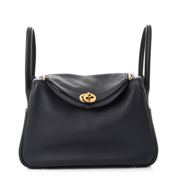 HERMES Swift Verso Lindy 26 Bleu Indigo Orange Poppy