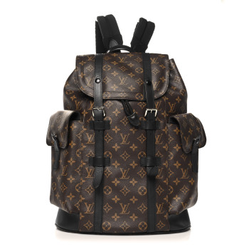 LOUIS VUITTON Monogram Macassar Christopher MM Backpack
