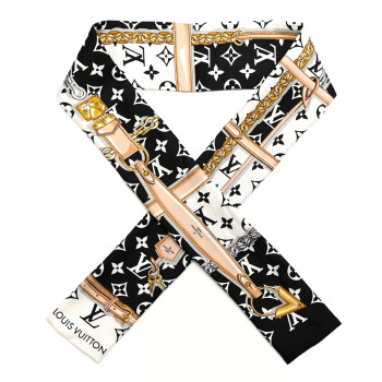 LOUIS VUITTON Silk Monogram Confidential Bandeau Black