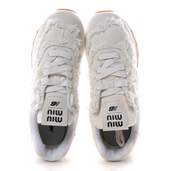 MIU MIU X NEW BALANCE Denim Marmorizzato 574 Sneakers 38.5 White