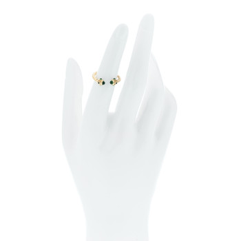 DAVID YURMAN 18K Yellow Gold Emerald Renaissance Ring 50 5.25