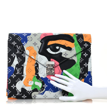 LOUIS VUITTON Monogram Portrait Mark Folder Laptop Sleeve Multicolor