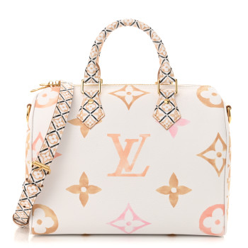 LOUIS VUITTON Monogram Giant By The Pool 2.0 Speedy Bandouliere 25 Beige