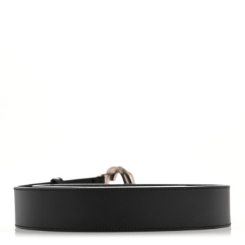 GUCCI Calfskin Interlocking G Belt 90 36 Black