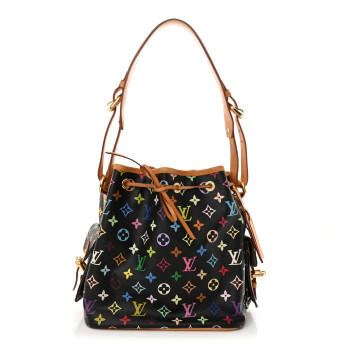 LOUIS VUITTON Monogram Multicolor Petit Noe Black