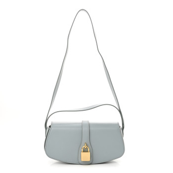 CELINE Smooth Calfskin Tabou Clutch On Strap Ice Blue
